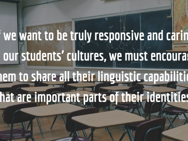 “Talking White”: Letting Students Express Themselves
